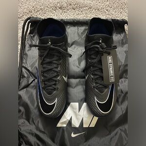 Nike Zoom Superfly 9 Elite SG Mens size 5.5 Soccer Cleats Black/Blue DJ5166-040